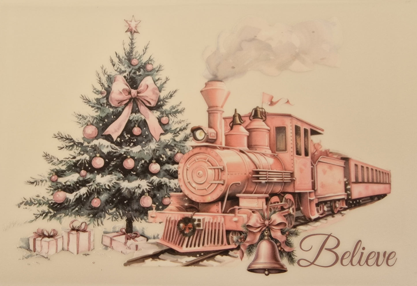 Pink Christmas Train UVDTF