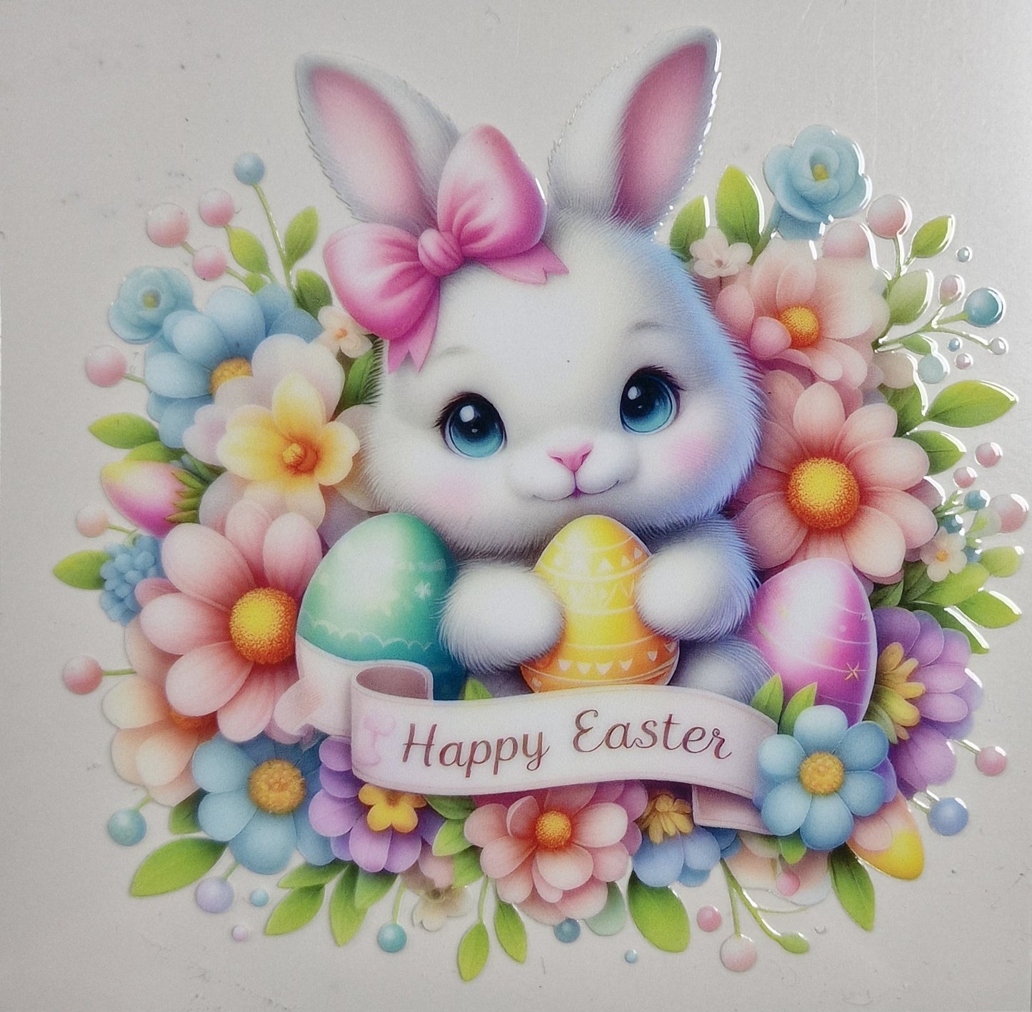 Happy Easter UV DTF Decal 10cm