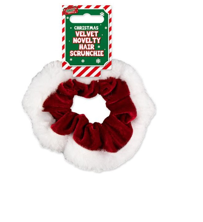 Velvet Christmas hair scrunchie