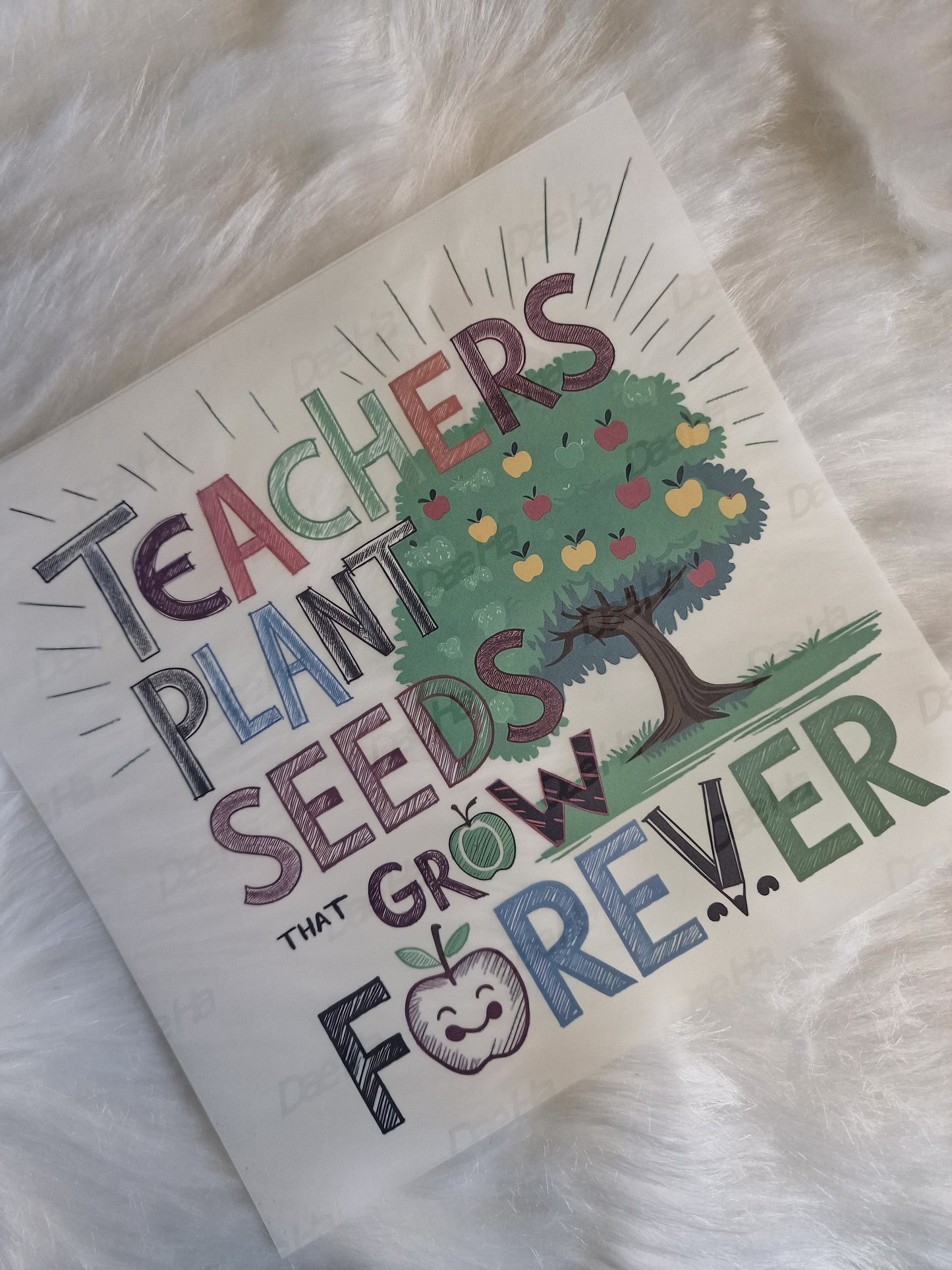 Teachers plant seeds 20cm DTF print