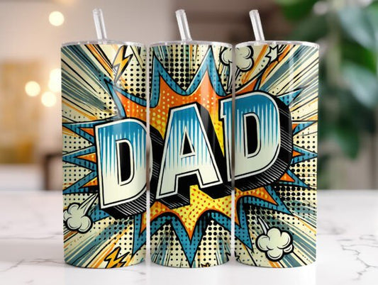Dad 20 oz tumbler sublimation print