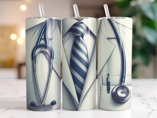 Doctor 20 oz tumbler sublimation print