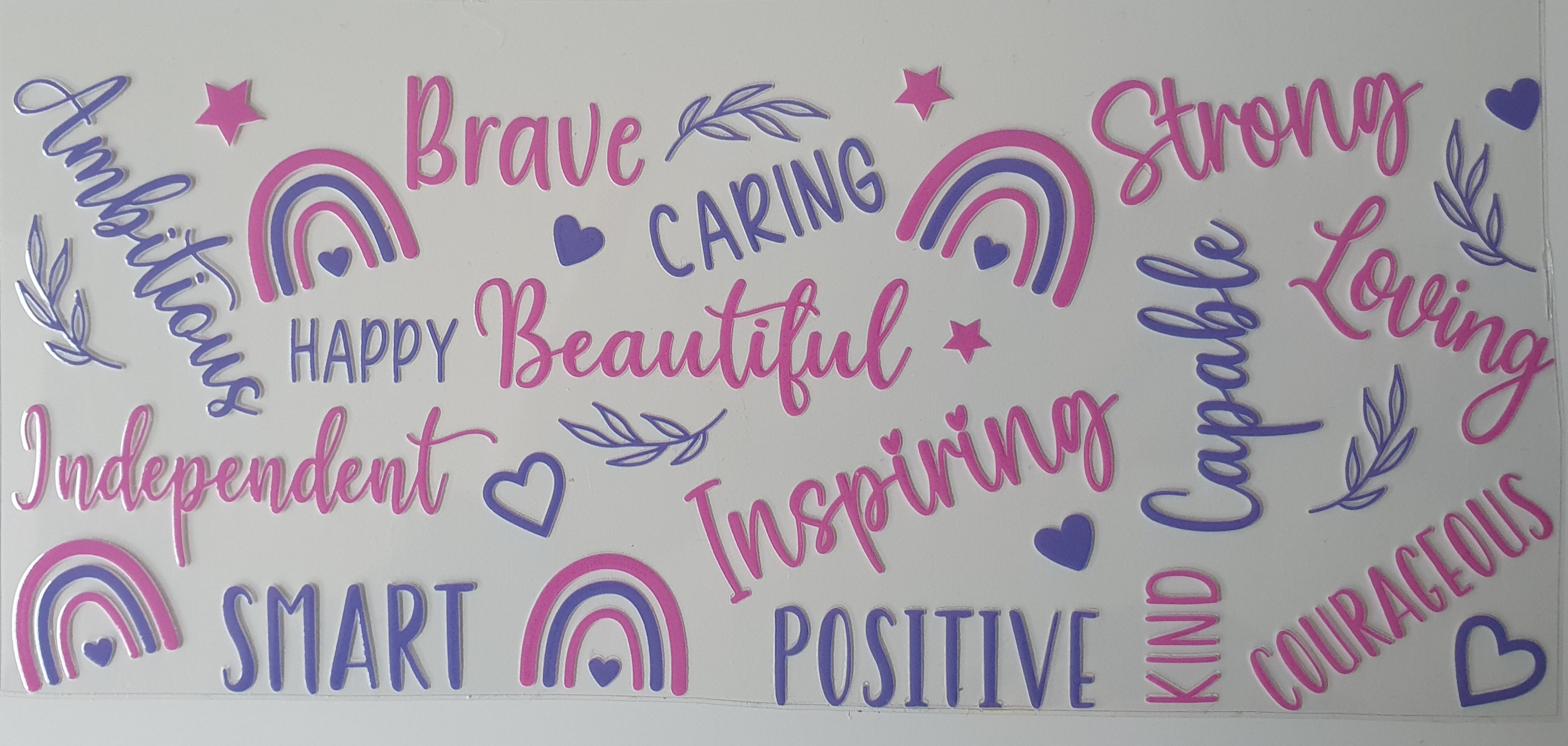 16oz Libbey Can Positive Affirmations - Wraps and Blanks