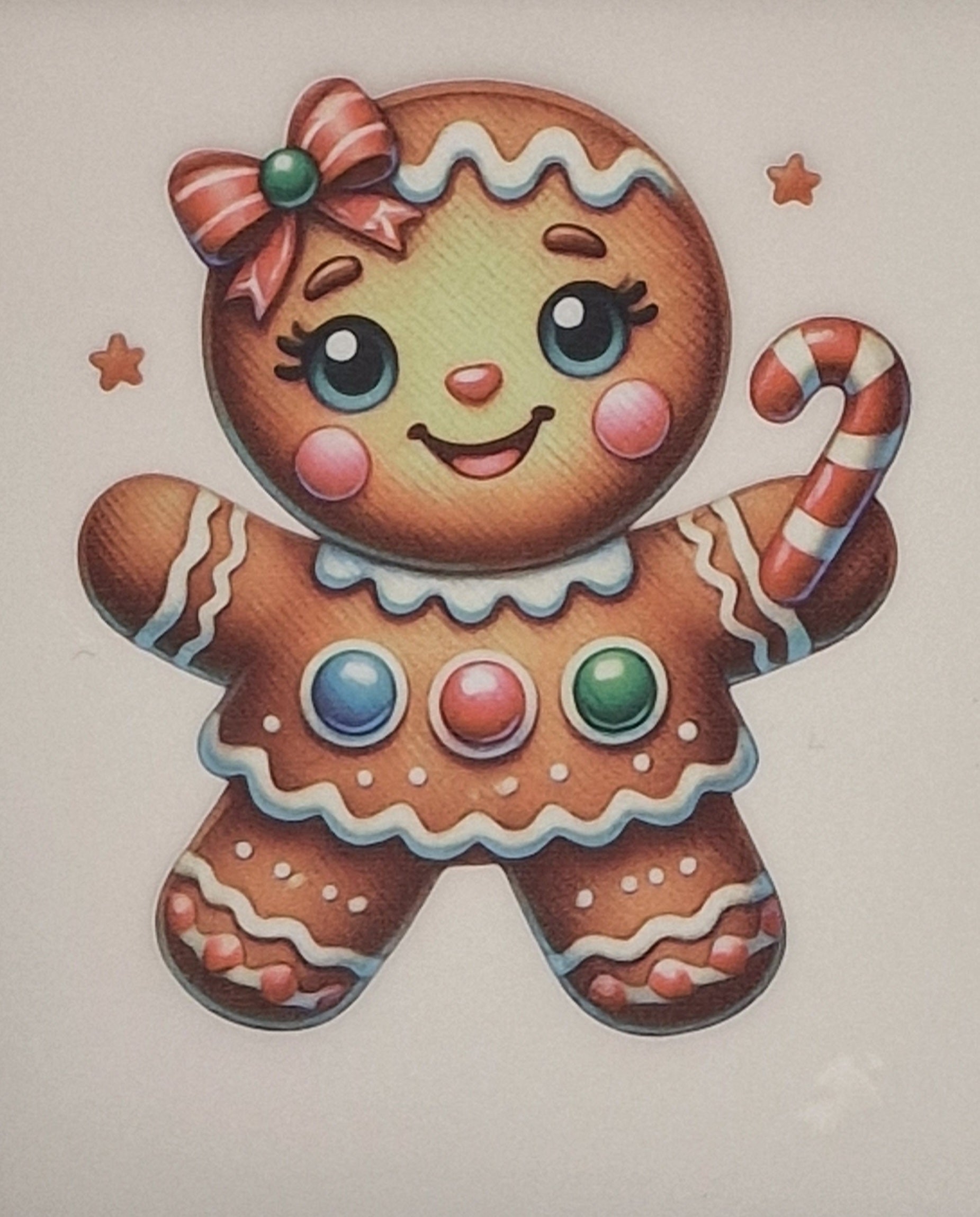 Gingerbread girl 8cm UVDTF decal