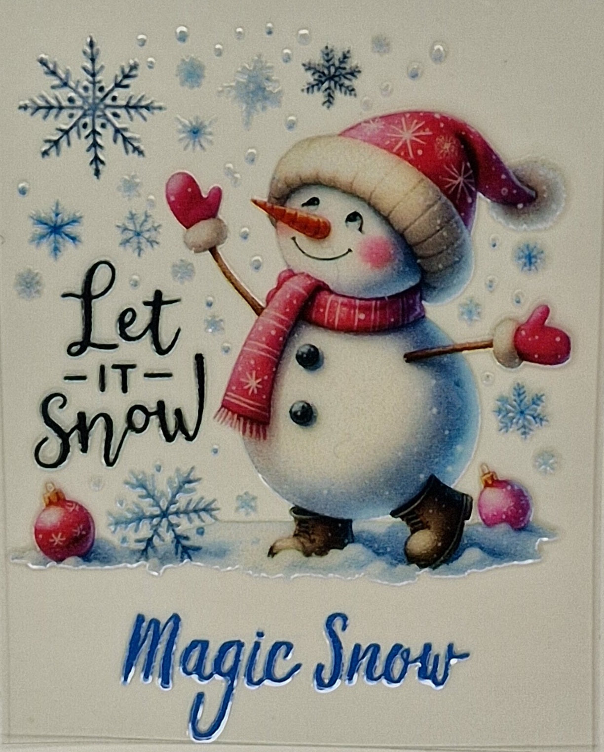 5cm Magic Snow UV DTF decal – Wraps and Blanks