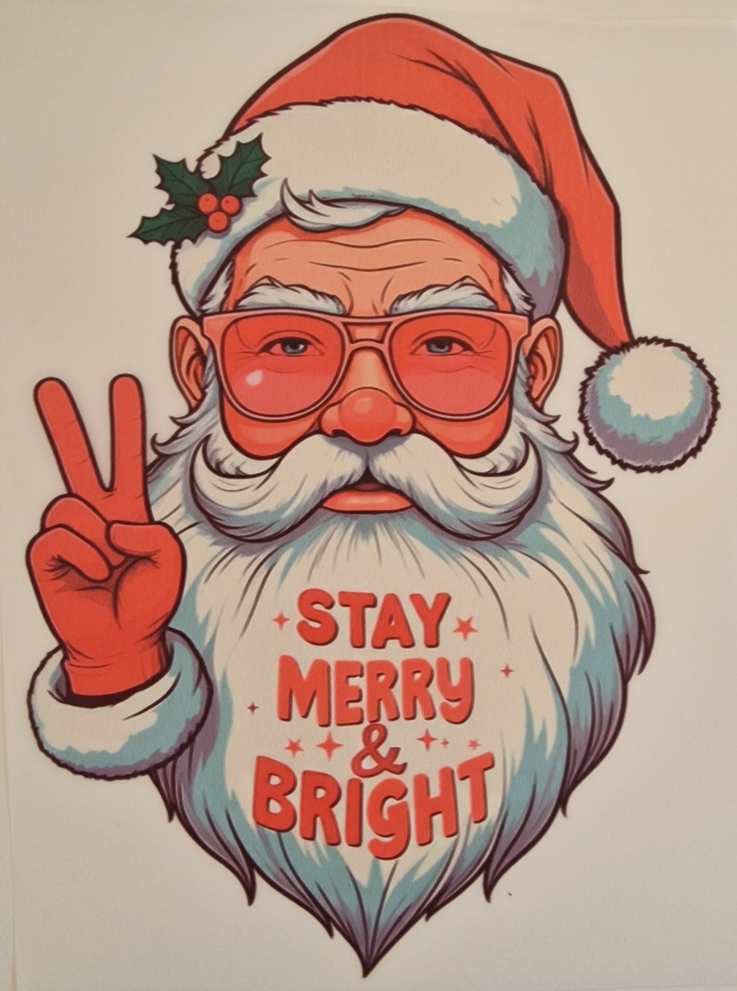 Retro Santa 25cm DTF print