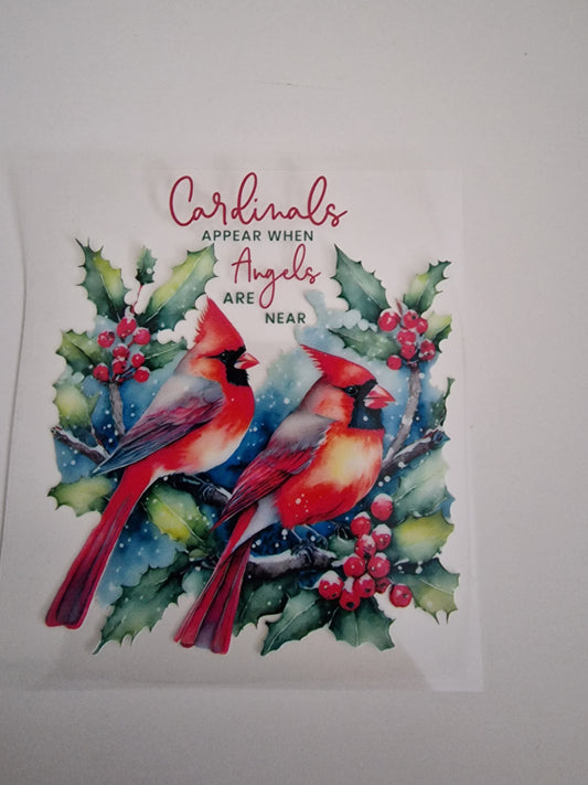 Cardinals appear when angels are near UV DTF Decal 8cm×8cm