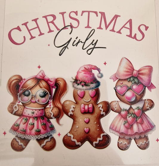 Christmas girly 10cm UV DTF decal