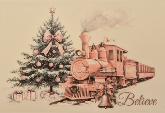 Pink Christmas Train UVDTF