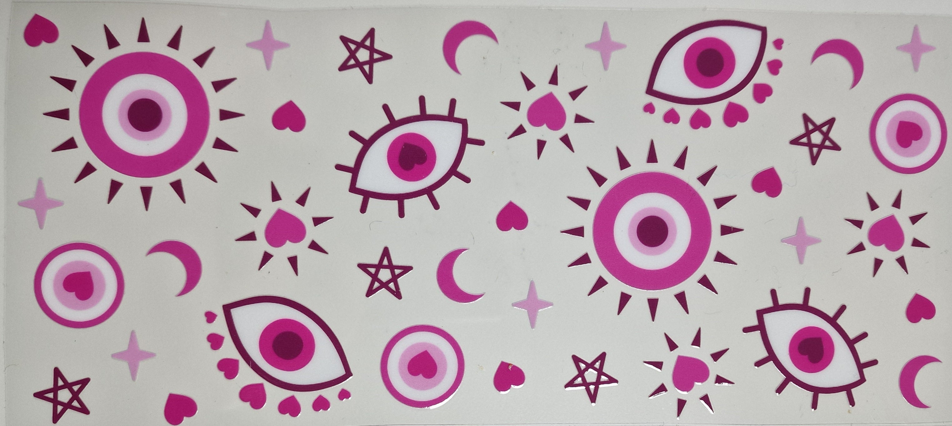 16 Oz Libbey Can Pink Evil Eye