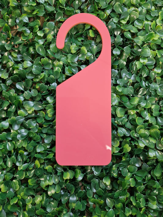 Pink acrylic door sign