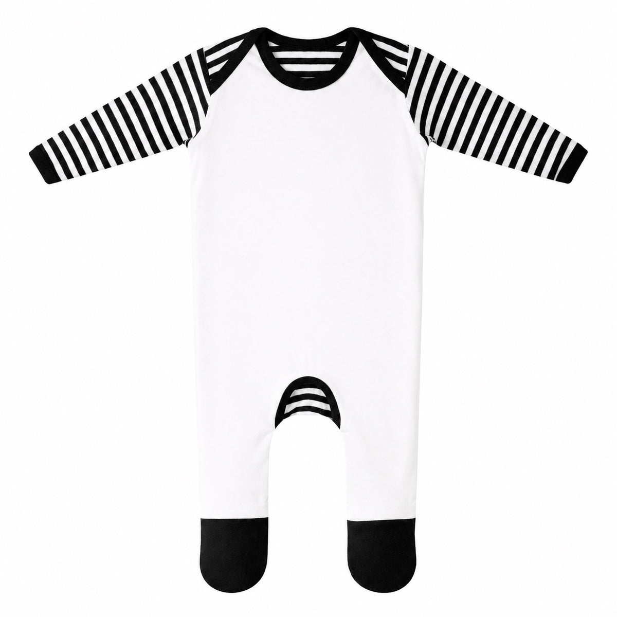 Black stripe sublimation rompers