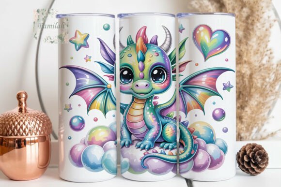 Baby Dragon 20oz tumbler Sublimation Print - Wraps and Blanks