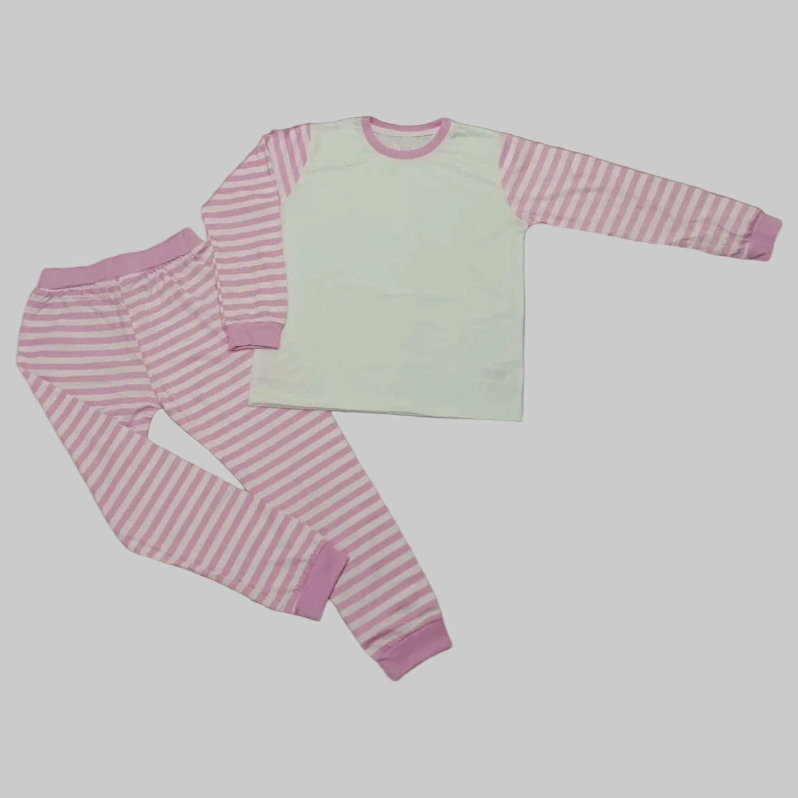 Baby Pink Stripes Kids Pyjamas