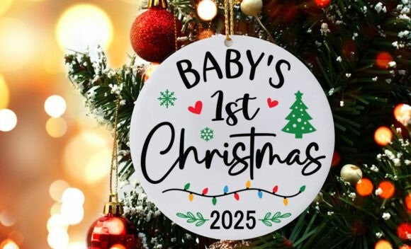 Baby's 1st Christmas UVDTF decal