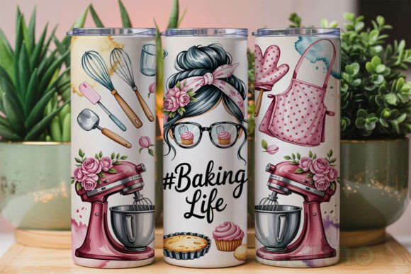 Baking life 20oz tumbler Sublimation Print - Wraps and Blanks