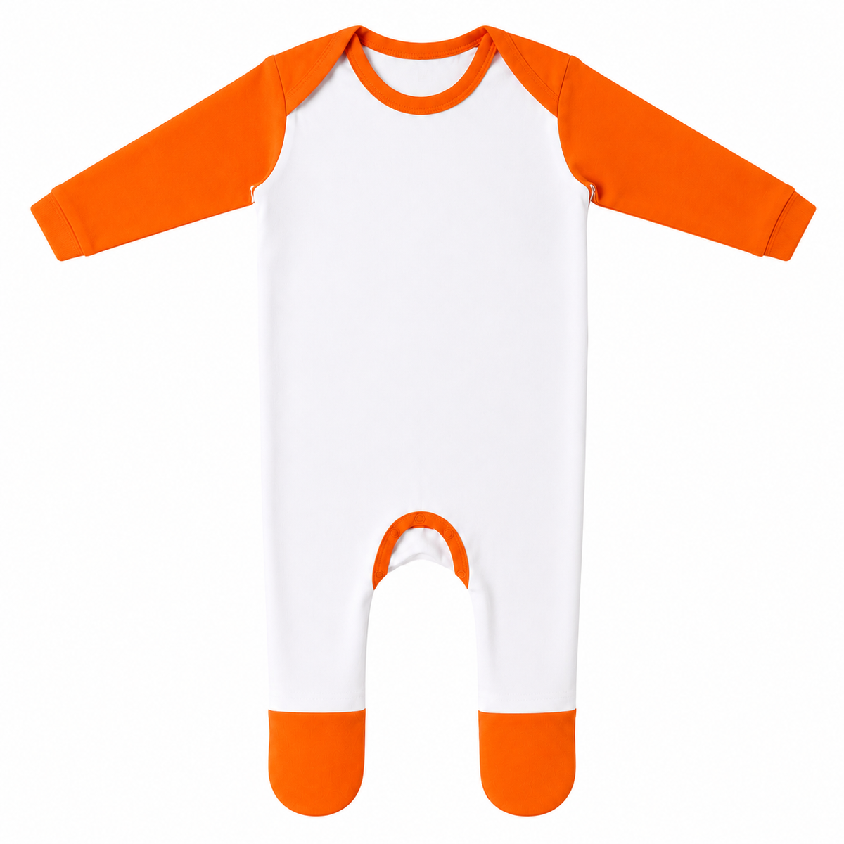 Orange block sublimation rompers