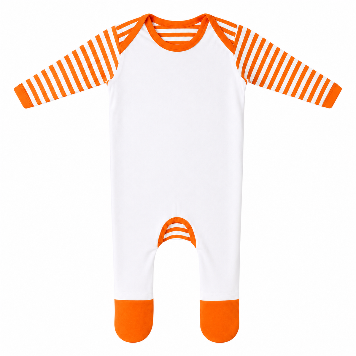 Orange stripe sublimation rompers
