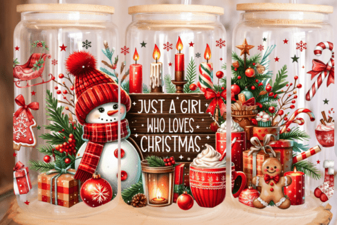 16oz Libbey Just a girl who loves Christmas