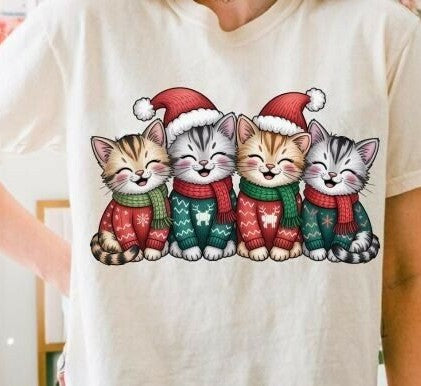 Christmas Cats DTF print