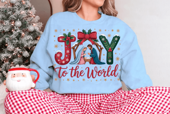 Joy to the World DTF print