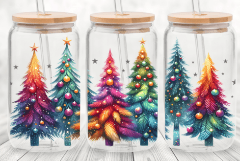 16oz Libbey Christmas trees