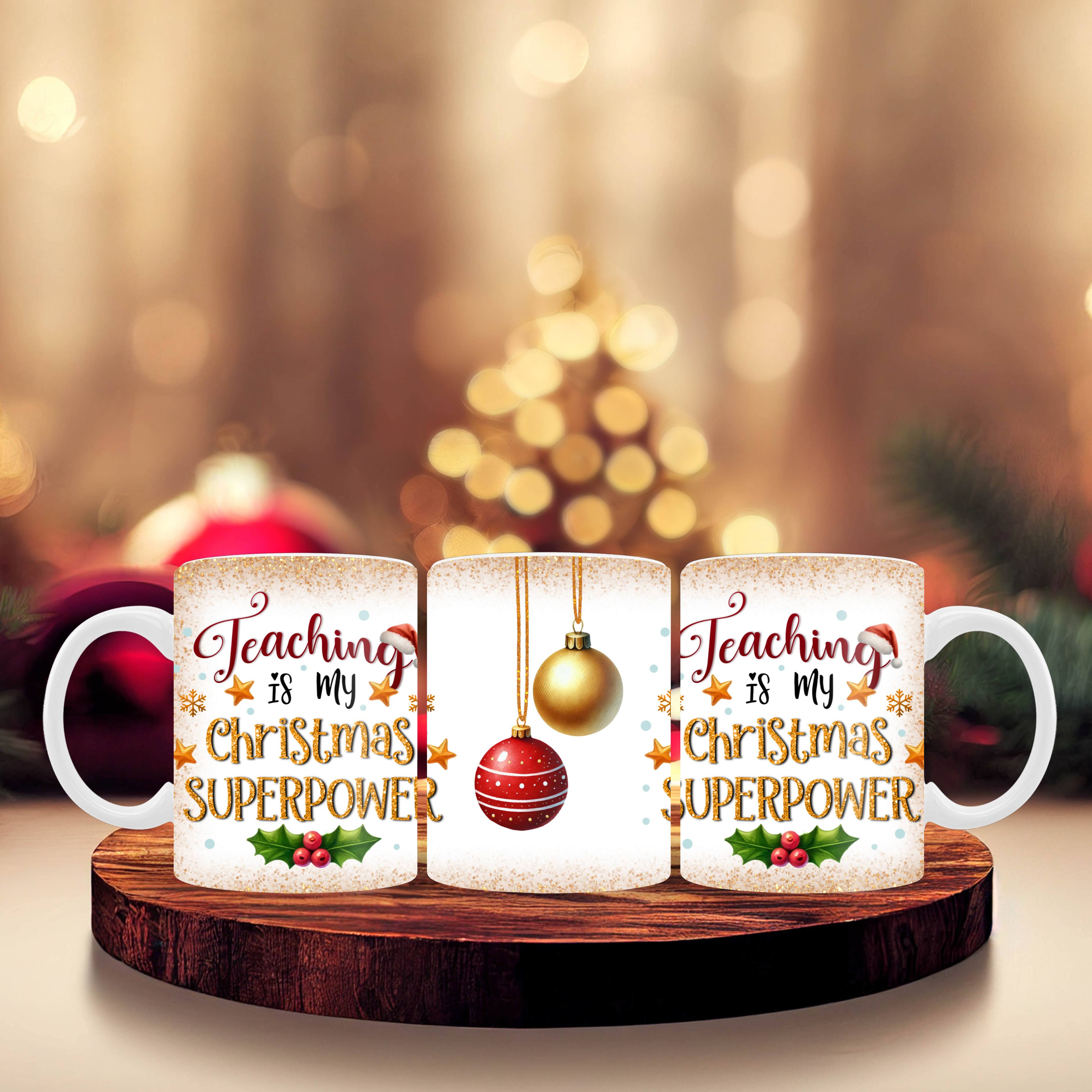 11oz mug sublimation wrap - Teaching is my favourite superpower