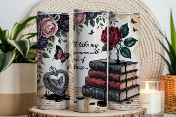 Dark Romance 20oz tumbler Sublimation Print - Wraps and Blanks