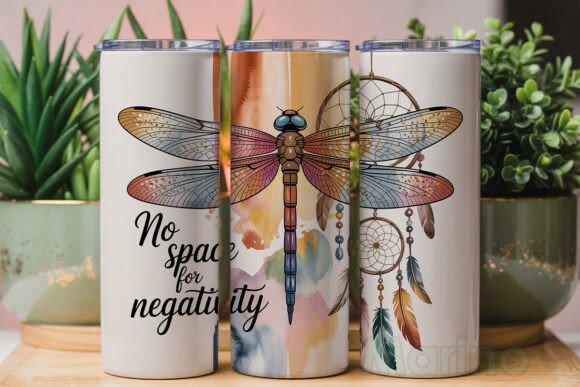 Dragonfly Dreamcatcher 20oz tumbler Sublimation Print - Wraps and Blanks