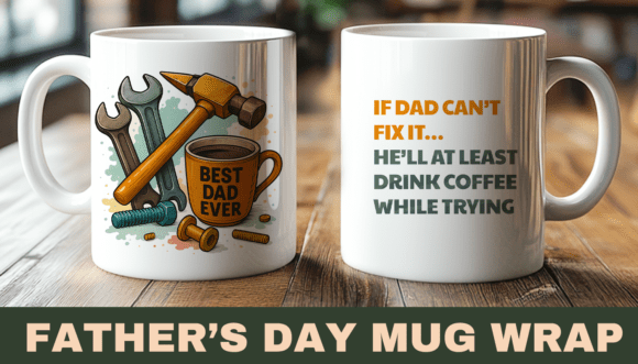 11oz mug sublimation wrap - Fixer dad - Wraps and Blanks