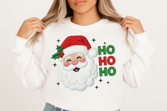 Ho Ho Ho Faux Yarn DTF print - Wraps and Blanks