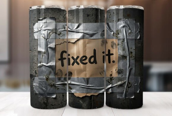 Fixed it 20oz tumbler Sublimation Print - Wraps and Blanks