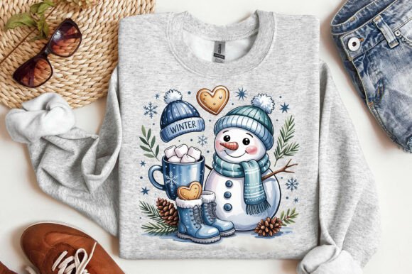 Cute Snowman DTF print