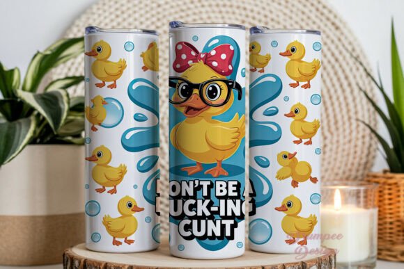 Funny Duck 20oz tumbler Sublimation Print - Wraps and Blanks