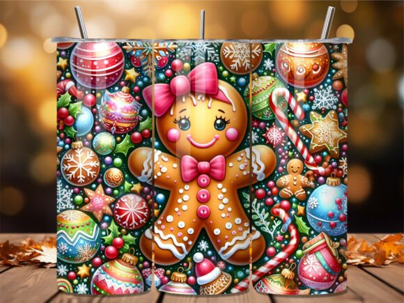 Gingerbread girls 20 oz tumbler sublimation print