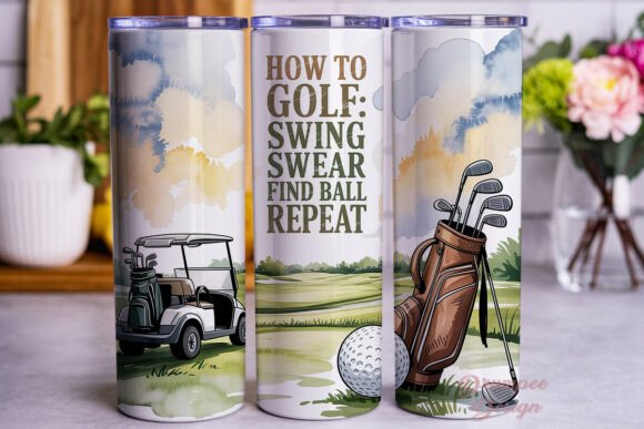 Golf funny 20oz tumbler Sublimation Print - Wraps and Blanks