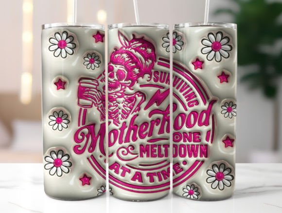 Surviving motherhood 20 oz tumbler sublimation print