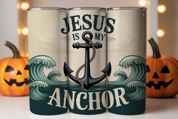 Jesus is my anchor 20oz tumbler Sublimation Print - Wraps and Blanks
