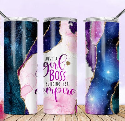 Just a girl boss 20oz tumbler Sublimation Print - Wraps and Blanks