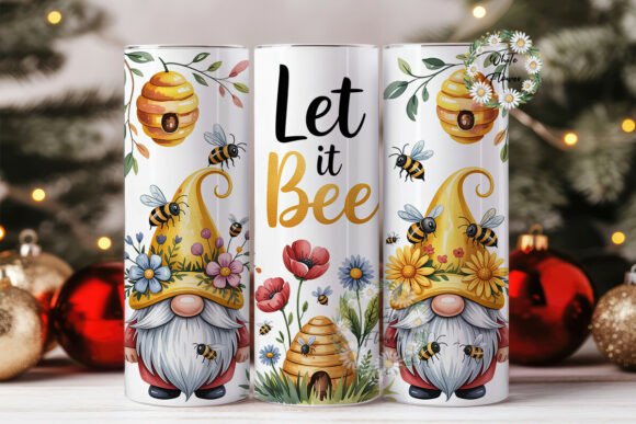 Let it Bee 20oz tumbler Sublimation Print - Wraps and Blanks