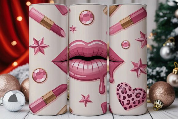 Pink Makeup 20 oz tumbler sublimation print