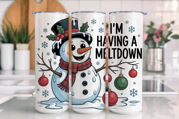 Christmas meltdown 20 oz tumbler sublimation print
