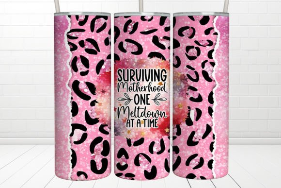 Surviving motherhood 20 oz tumbler sublimation print - Wraps and Blanks
