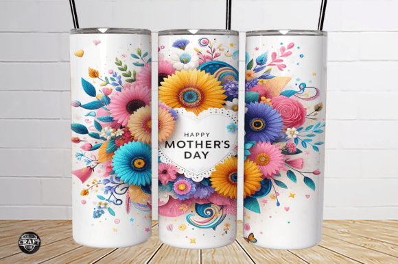 Happy Mother's Day 20 oz tumbler sublimation print - Wraps and Blanks