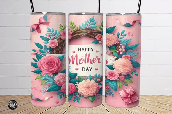 Happy Mother's Day 20 oz tumbler sublimation print - Wraps and Blanks