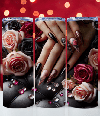 Nail Tech 20 oz tumbler sublimation print - Wraps and Blanks