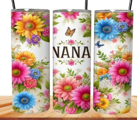 Nana 20 oz tumbler sublimation print - Wraps and Blanks