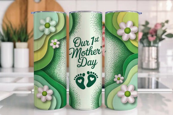 Our 1st Mother's Day 20 oz tumbler sublimation print - Wraps and Blanks