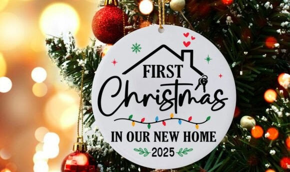 First Christmas in our new home UVDTF decal - Wraps and Blanks