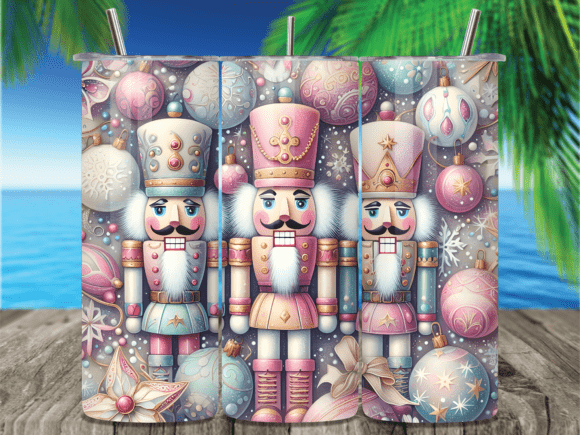 Pink Nutcracker 20 oz tumbler sublimation print